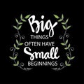 Big things often have small beginnings. Royalty Free Stock Photo