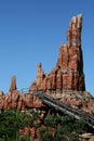 Big Thunder Mountain attraction. Frontierland roller coaster at Euro Disney Park. Set during the days of the gold rush. Disney Lan