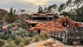 Big Thunder Mountain Railroad roller coaster at Magic Kingdom at Walt Disney World in Orlando, Florida