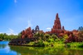 Big Thunder Mountain Roller Coaster in Disneyland Paris. Royalty Free Stock Photo