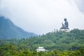 Tian Tan Buddha statue up on mountain, Ngong Ping village, Lantau Island, Hong Kong Royalty Free Stock Photo