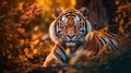 Tiger portrait looking at the camera. AI generative Royalty Free Stock Photo