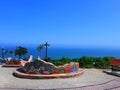 Big tiled bench in the Love Park, Miraflores, Lima