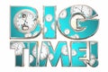 Big Time Huge Deal News Clocks Words Royalty Free Stock Photo