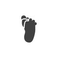 Big toe injury vector icon