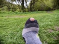 Big Toe out an hole in a sock Royalty Free Stock Photo