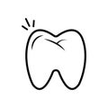 Big tooth icon. Vector illustration molar tooth