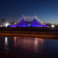 Big Top circus style blue tent