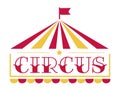 Big top tent, circus show isolated icon, fun fair Royalty Free Stock Photo