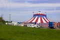 The Big Top of the Travelling American Circus in Ireland Royalty Free Stock Photo