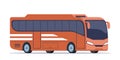 Big tour bus. Public passenger transport. Modern touristic bus. Vector illustration