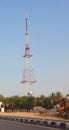 This is a big tower in India. That tower is of National Television Royalty Free Stock Photo