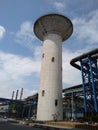The big tower under blue sky,in steel making company street side,india