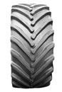 Big tractor tire isolated Royalty Free Stock Photo
