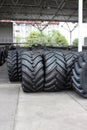 Big tractor tire isolated Royalty Free Stock Photo