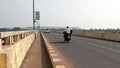 Big traffic on the Siolim bridge