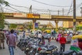 Big traffic Tuk Tuks buses people New-Delhi Delhi India Royalty Free Stock Photo