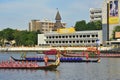 Big training of the Royal Barges Procession, the last royal ceremony of the Royal Coronation Ceremony Of King Rama X