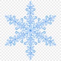 Big translucent Christmas snowflake