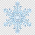 Big translucent crystal snowflake