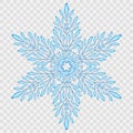 Big translucent crystal snowflake