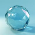Big transparent crystal round bubble. Generative AI