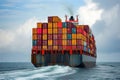 large containerboat at sea
