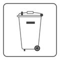 Big trash bin icon Royalty Free Stock Photo