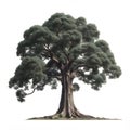Big tree isolate on white background. Generative Ai Royalty Free Stock Photo