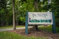 Big Tree park sign a public community park in Longwood Florida Royalty Free Stock Photo