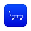 Big trolley icon blue vector Royalty Free Stock Photo