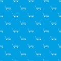 Big trolley pattern vector seamless blue Royalty Free Stock Photo