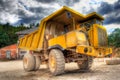 Big truck at construction yard Royalty Free Stock Photo