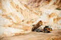 Big truck in limestone quarry