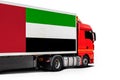 Big  truck with the national flag Royalty Free Stock Photo
