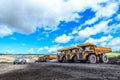 Big truck in open pit and blue sky Royalty Free Stock Photo