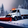 Big truck with snow plow