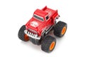 big truck toy color red isolated on white background Royalty Free Stock Photo
