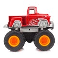 big truck toy color red isolated on white background Royalty Free Stock Photo