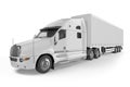 Big Truck Trailer - on white background Royalty Free Stock Photo