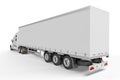 Big Truck Trailer - on white background Royalty Free Stock Photo