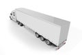 Big Truck Trailer - on white background Royalty Free Stock Photo