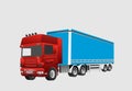 Big truck vector illustration, isolated in white, good for transport and