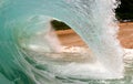 Big Tubing Wave on the Beach Royalty Free Stock Photo