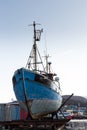 Big tugboat in a harbor park Royalty Free Stock Photo