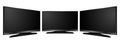 realistic of tv led lcd isolated or lcd plasma wide screen tv mockup. 3D Render..