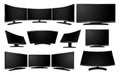 realistic of tv led lcd isolated or lcd plasma wide screen tv mockup. 3D Render..