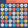 Big UI And Internet icon set, trendy line icons collection