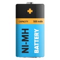 Big Ultra Longlife Battery Isolated Illustration Royalty Free Stock Photo