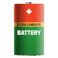 Big Ultra Longlife Battery Isolated Illustration Royalty Free Stock Photo